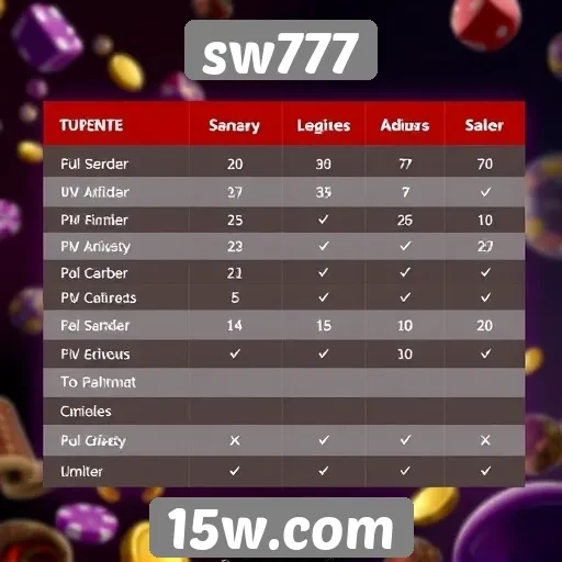 Comparativo entre sw777 e concorrentes